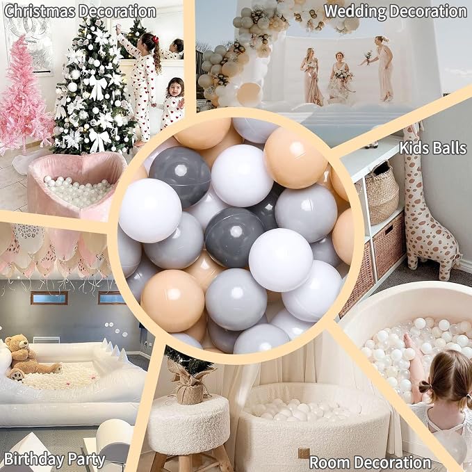 GOGOSO Ball Pits Balls for Toddlers Pack of 50 100 200 Plastics Shape Ball - Image 7