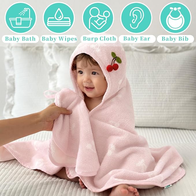 VOOVA & MOVAS 6 Pack 100% Cotton Baby Washcloths | 12x12 Inches | Highly - Image 4