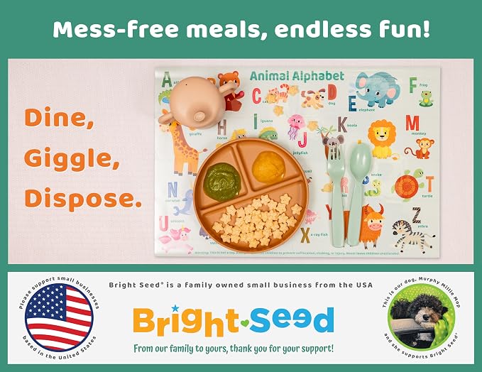 Disposable Placemats for Baby, Toddlers and Kids, 40 Disposable Baby Placemats - Image 6