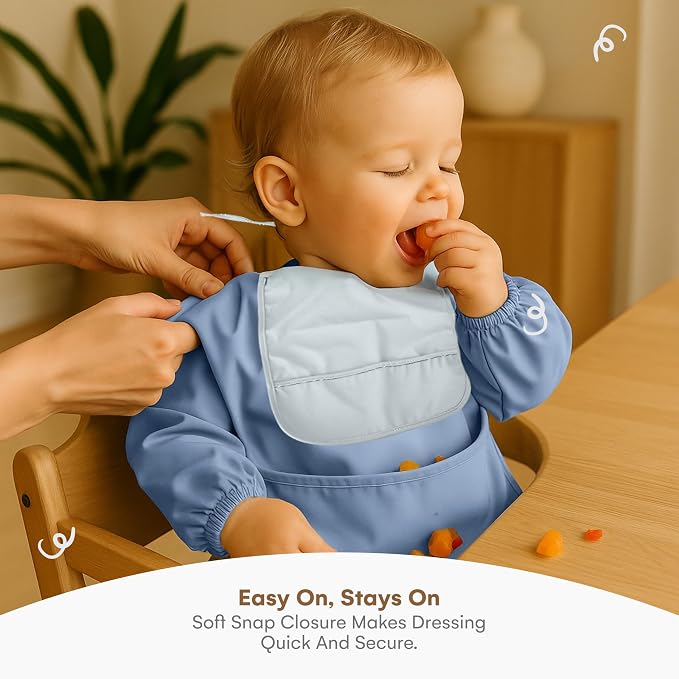 CHILDLIKE BEHAVIOR Baby Smock Bib - Image 5