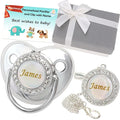 Personalized Pacifier and Pacifier Clip by Munchewy