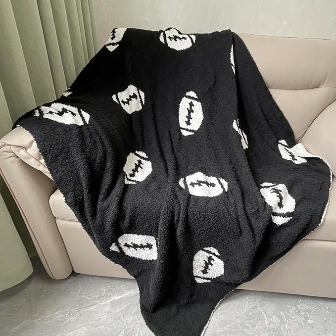 Cozy Football Pattern Blanket Perfect Lightweight Bedding by XING7DAY
