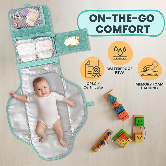 Portable Changing Pad for Baby, Travel Diaper Changing Pad for Newborn - Image 4