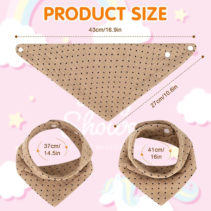 Accmor Muslin Baby Drool Bibs 6 Pack Baby Bandana Drool Bibs Soft Cotton Baby - Image 8