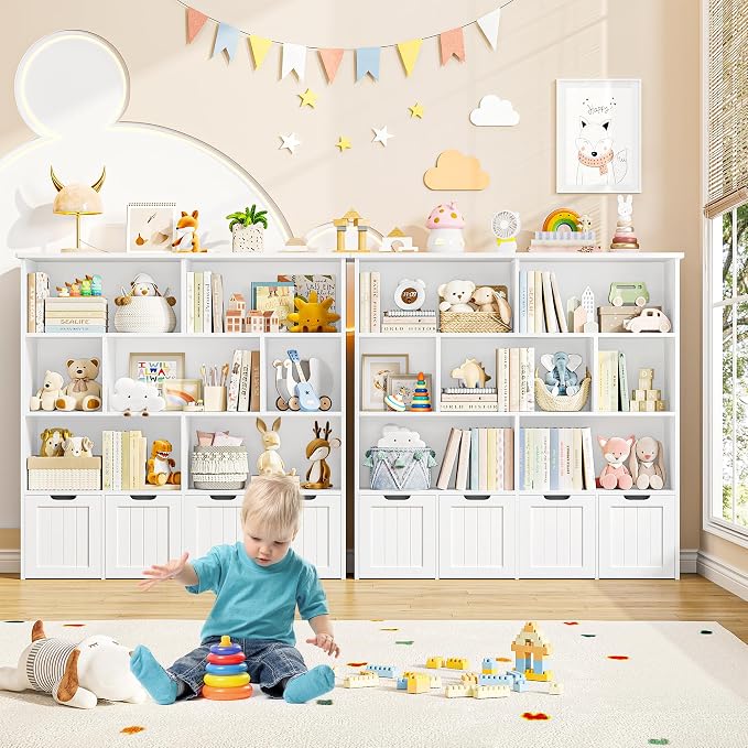 FINETONES Toy Storage Organizer, Kids Bookshelf - Image 7