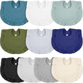 Seematn 10 Pcs Baby Muslin Bibs Drool Bibs Bandana Ruffle Soft Cotton by Seematn