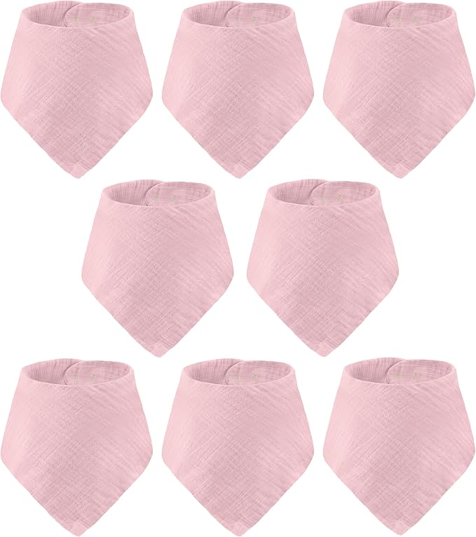 Muslin Baby bibs for drooling and teething, 100% cotton, Bibs for baby girl - Image 8
