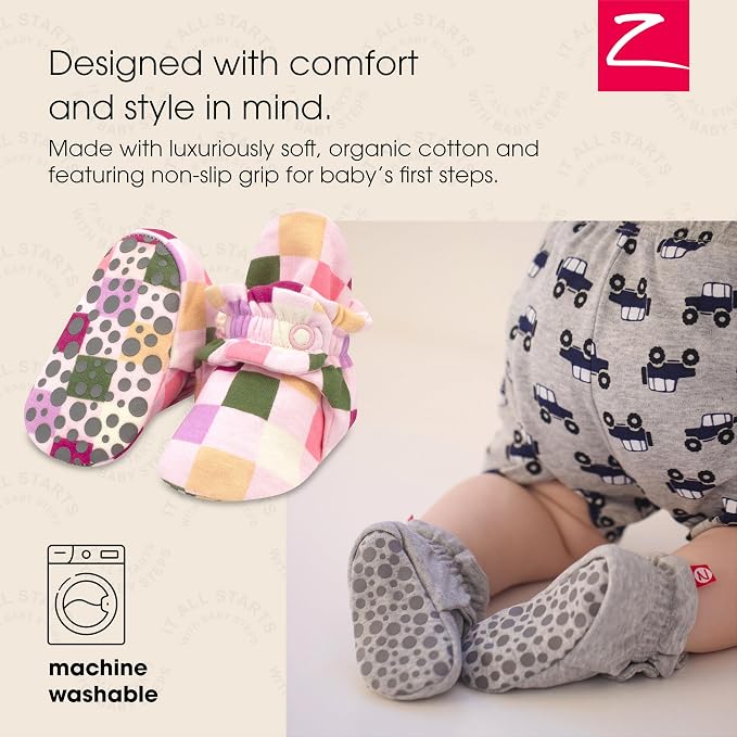 Zutano Organic Baby Booties Newborn Infant, Lost Baby Socks Solution, 18-24 - Image 2