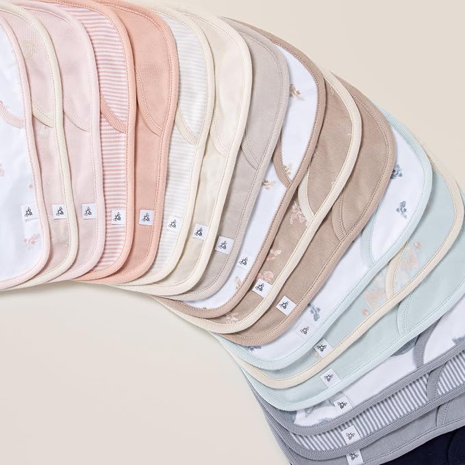 Burt's Bees Baby Organic Baby Bibs – 100% Cotton Newborn Infant Bibs - Image 4