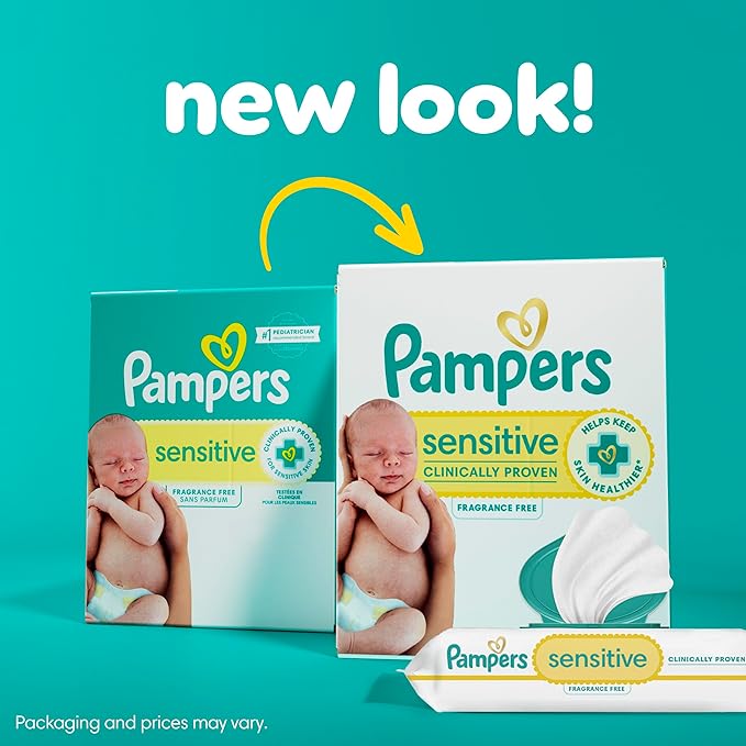 Pampers Baby Wipes, Water Based Wipe, Clinically Proven, Hypoallergenic - Image 10
