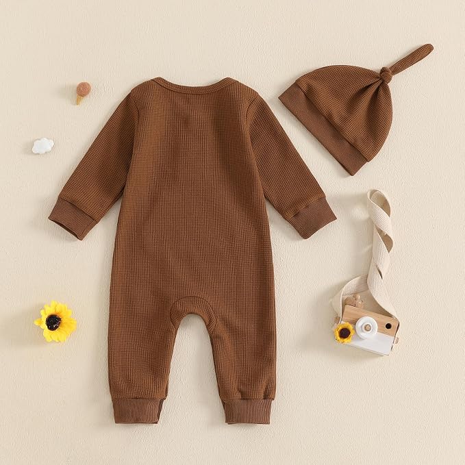 Kuriozud Newborn Infant Unisex Baby Boy Girl Clothes Button Romper Jumpsuit - Image 3