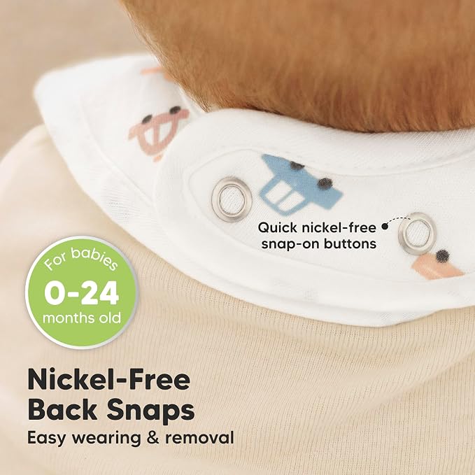 KeaBabies 8-Pack Organic Baby Bibs - Image 6