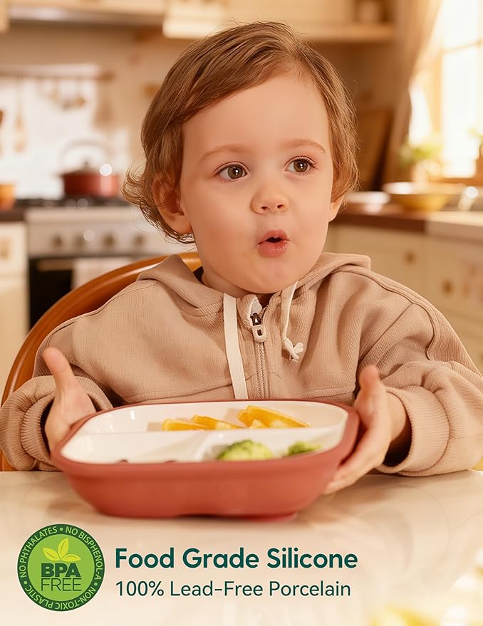 BABELIO 8'' Toddler Porcelain Plates - Image 2