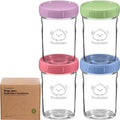KeaBabies 4pk 8oz Glass Baby Food Containers by KeaBabies