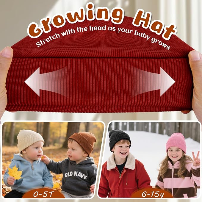 ZOORON Toddler Beanie Baby Boys Girls Beanies Kids Winter Hats Children Knit - Image 3
