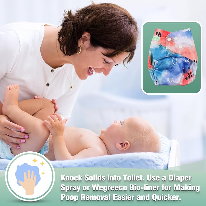 wegreeco Cloth Diapers 6 Pack - Image 5