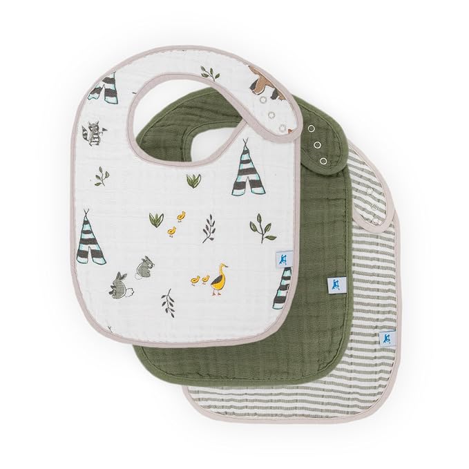 Little Unicorn Premium Classic Bib 3 pack | Adjustable as baby grows | Soft by LittleUnicorn
