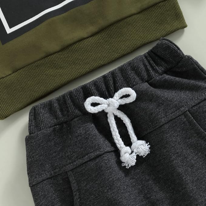 Toddler Baby Boy Clothes Solid Color Long Sleeve Crewneck Sweatshirt Top Casual - Image 5