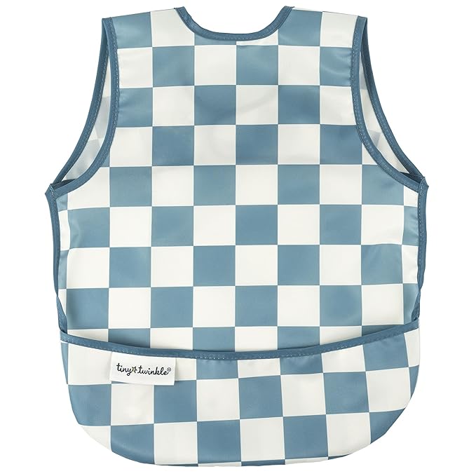 Twinkle Short Sleeve Apron Baby & Toddler Bib – Waterproof, Mess-Proof Bibs by TinyTwinkle