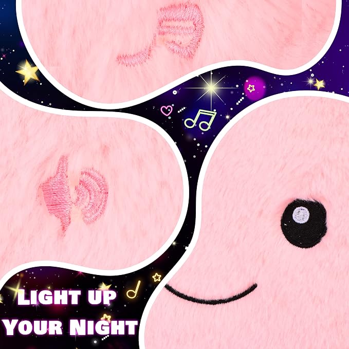 Cuteoy 13" Musical Pink Star Plush Pillow Glowing Twinkle Night Light Stuffed - Image 5