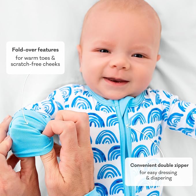 Little Sleepies Pajamas for Baby Boys & Girls, Viscose from Bamboo Baby Pajamas - Image 4