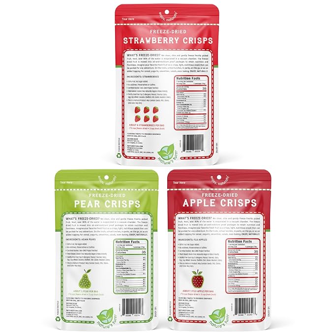Nature’s Turn Freeze-Dried Fruit Crisps –Healthy, Gluten-Free, Crispy & - Image 3