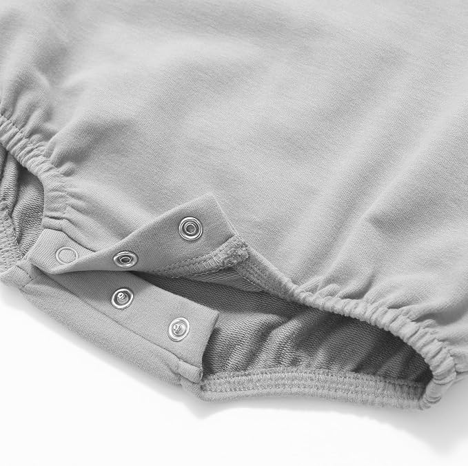 Bafeicao Baby Boy Girl Sweatshirt Romper Organic Cotton Solid Color Long Sleeve - Image 3