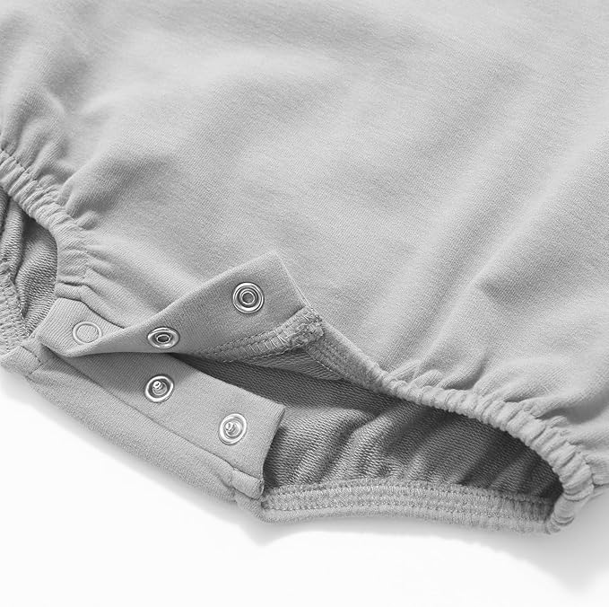 Bafeicao Baby Boy Girl Sweatshirt Romper Organic Cotton Solid Color Long Sleeve - Image 3