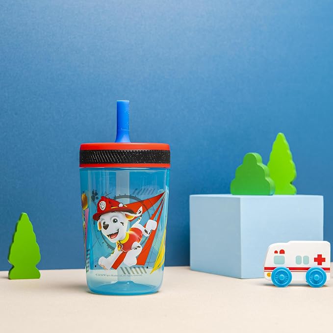 Zak Designs Kelso Tumbler 15 oz Set Toddlers Cups Leak-Proof Screw-On Lid - Image 2