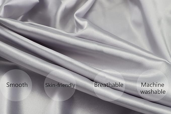 Satin Nursing Pillow Cover Set 2 Pack Ultra Soft Silk Compatible - Image 2