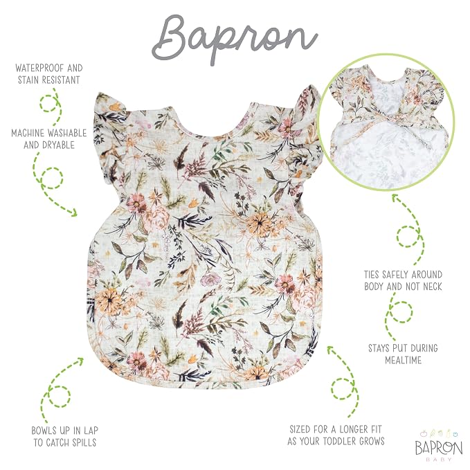 BapronBaby Flutter Delilah Floral Bapron - Image 2