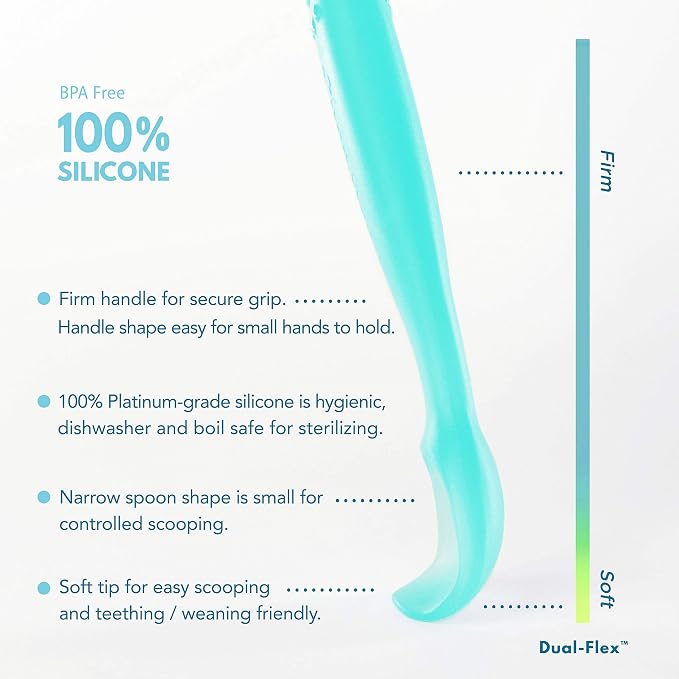 ChooMee Silicone Baby Spoons | 4 Months +, First Stage Baby Led Weaning and - Image 2