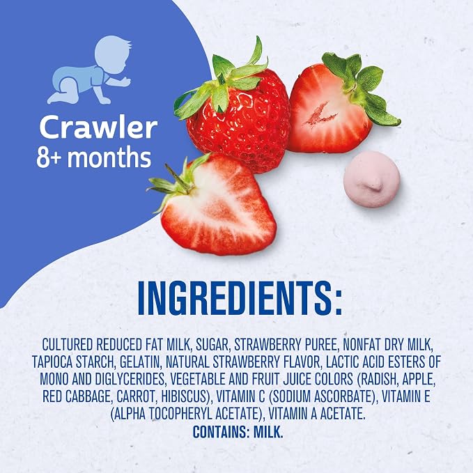 Gerber Stage 3 Baby Food Snacks, Strawberry Yogurt Melts, Freeze Dried Yogurt - Image 8