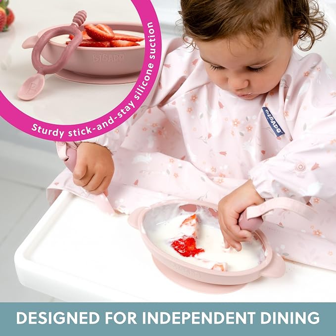 Bibado - Silicone Baby Bowl - Stay Put Suction Bowl - Oval Shape - First Meals - Image 2