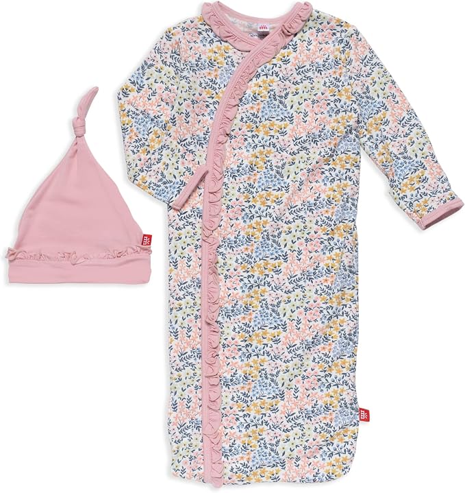 Magnetic Me Modal Newborn Sleeper Gown & Hat Set | Silky Soft Modal Fabric by magneticme