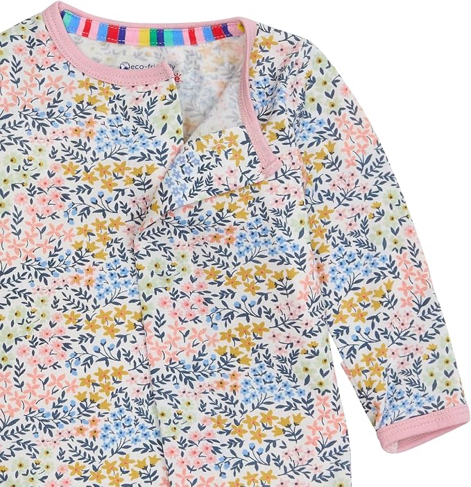 Magnetic Me Girls Modal Magnetic Baby Footie Pajamas | Silky Soft Modal Fabric - Image 3