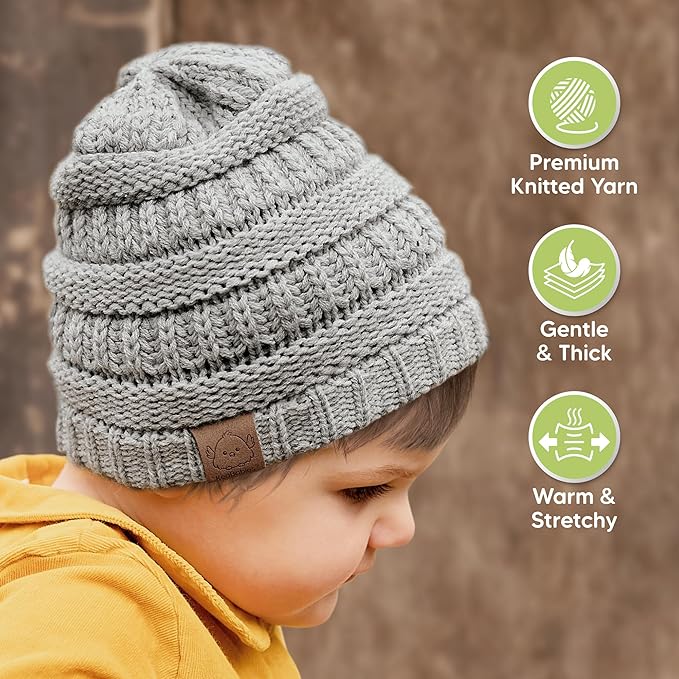 3-Pack Baby Beanies for Boys, Girls - Image 4