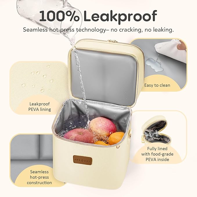 Breastmilk Cooler Bag with Ice Pack & Pacifier Case, Large Double Layer - Image 4