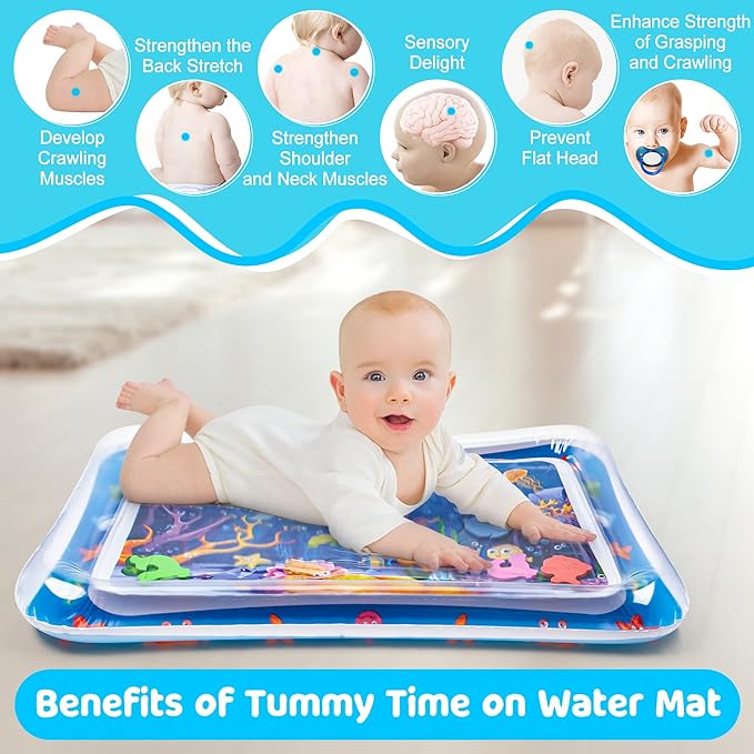 Tummy Time Water Mat丨Inflatable Tummy Time Water Play Mat - Image 3