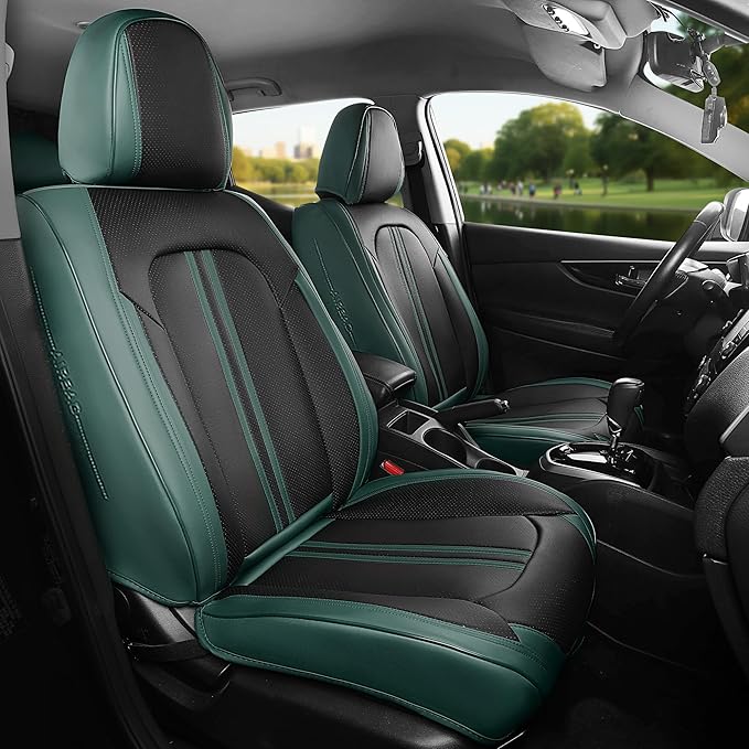 FREESOO Leather Car Seat Covers Full Set, Luxury Front Car Seat Covers and Back by FREESOO