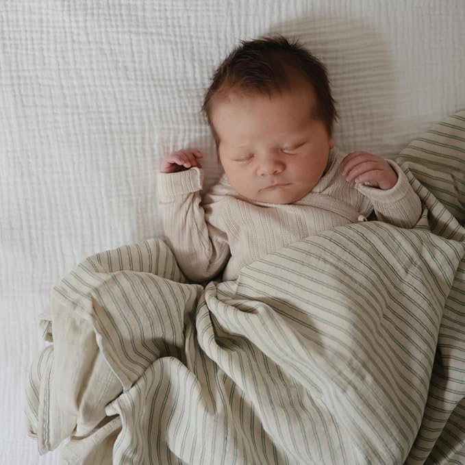 mushie Muslin Baby Swaddle Blanket | 100% Organic Cotton - Image 5