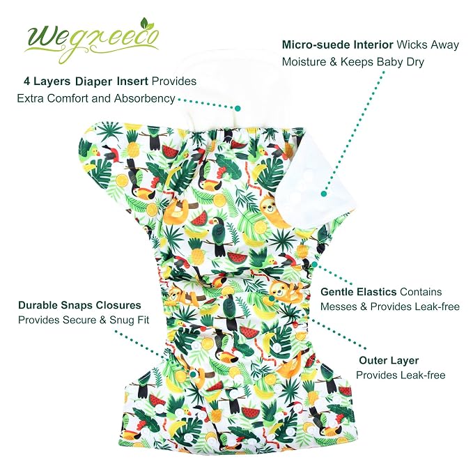 wegreeco Cloth Diapers 6 Pack - Image 2