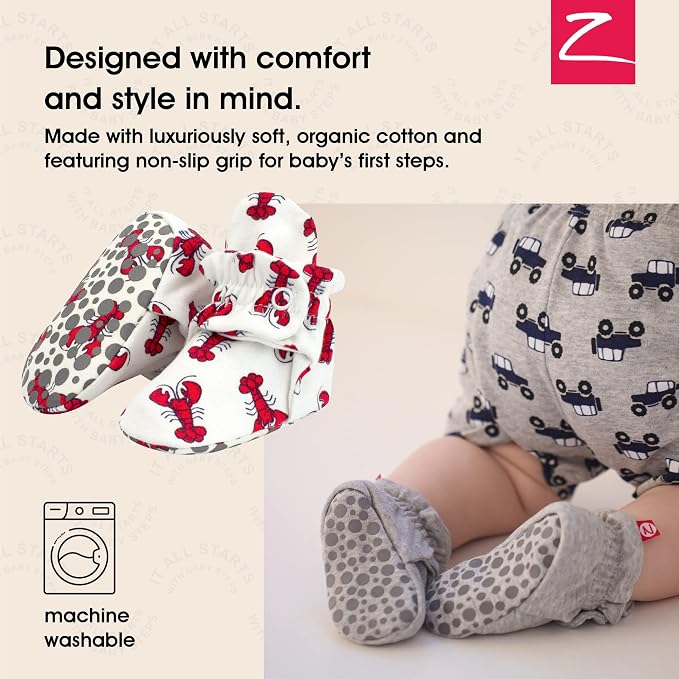 Zutano Organic Baby Booties Newborn Infant, Lost Baby Socks Solution, 18-24 - Image 2