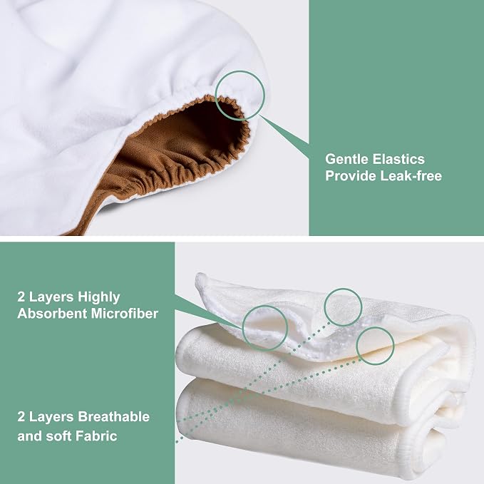 wegreeco Cloth Diapers 6 Pack - Image 4