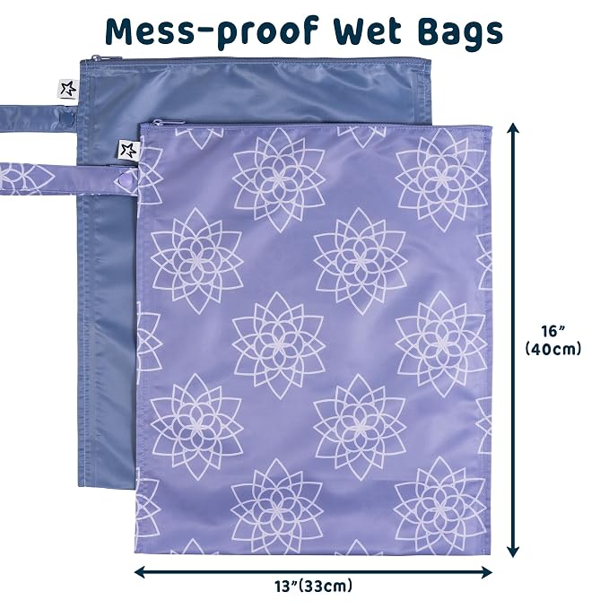 Tiny Twinkle Wet Dry Bag – 2 Pack Reusable Waterproof & Mess Proof Wet Bags - Image 2