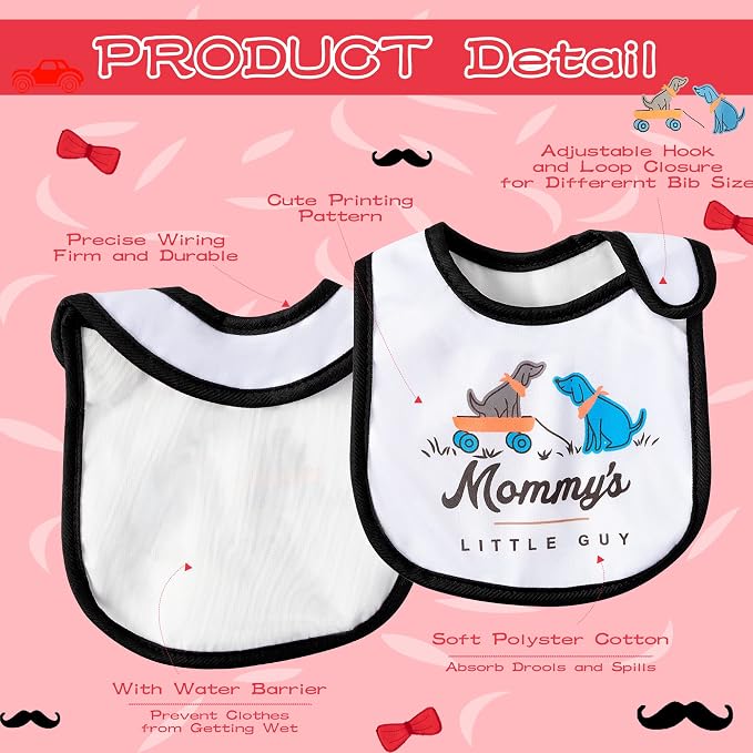 7Pcs Cotton Waterproof Baby Bibs Hook Loop Closure Newborn Bib Keepsake Baby - Image 3