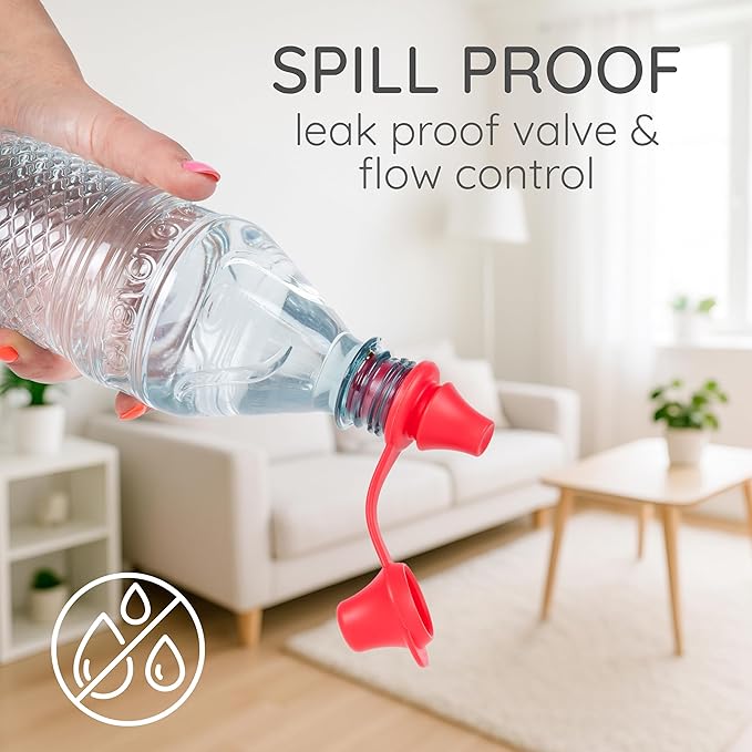 Original Water Bottle Topper for Toddlers – 100% Silicone Sippy Top Spout - Image 3