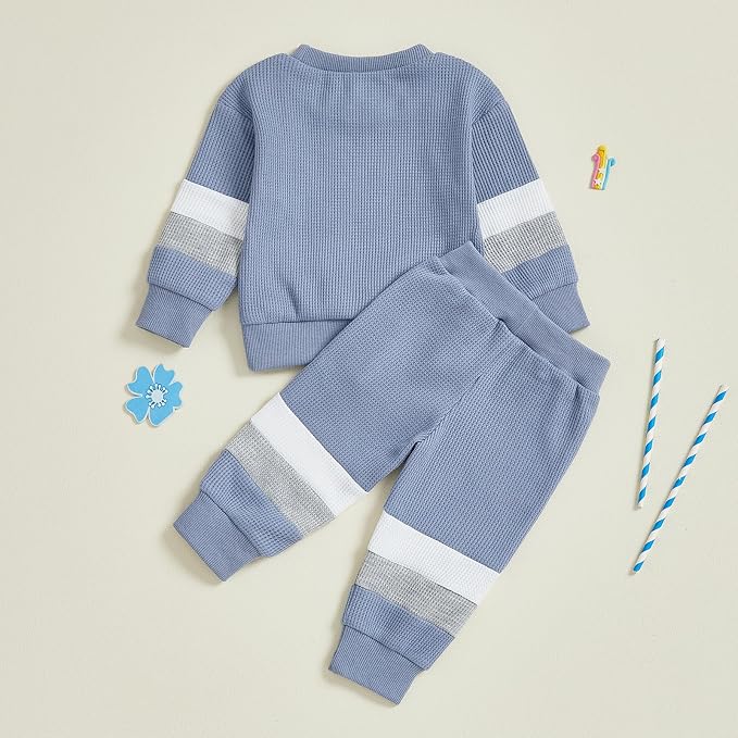 Kuriozud Toddler Baby Boy Fall Winter Clothes Long Sleeve Crewneck Pullover - Image 5