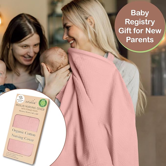 Premium Organic Breathable Muslin Nursing Cover - Image 4