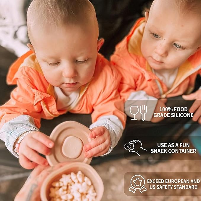 Moonkie Silicone Baby Food Containers | 4 oz Baby Food Storage Jars - Image 3